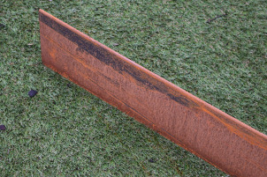 Contour   corten staal flexline 220x15x0.34 cm +3pennen