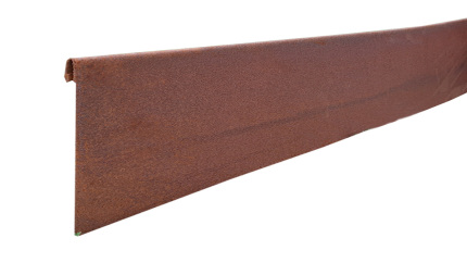 CorTen staal flex / recht 220x20x0.16 cm  incl 4 pennen en koppelst.